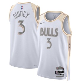 Camiseta Hombre Chicago Bulls Josh Giddey 2024-25 Nike City Edition Blanco Swingman